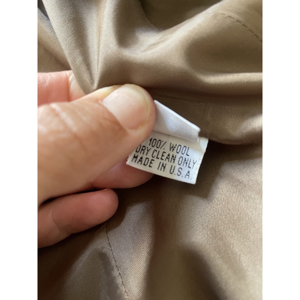 VTG Xerxes Wool Military Inspired Olive Drab Gold Button Blazer/Jacket. Size 8. - Picture 8 of 14